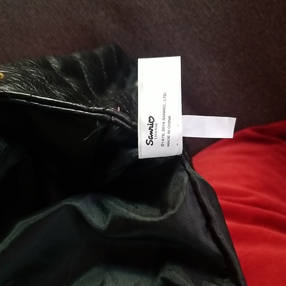 USED HELLO KITTY MONOGRAM Pink and black tote 13 L x 9 W x 4 D - Picture 5 of 8